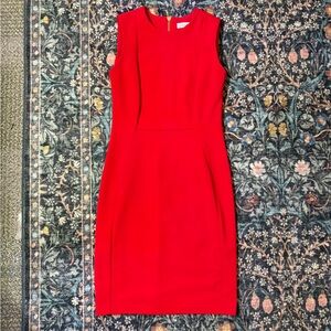 Calvin Klein Elegant Red Sleeveless Professional Business Dress